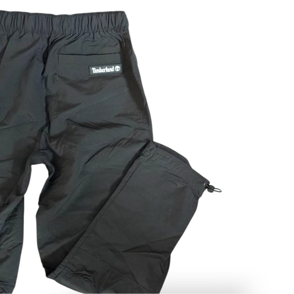 TIMBERLAND Men's Black water repellent joggers with logo Size Medium - Picture 7 of 7